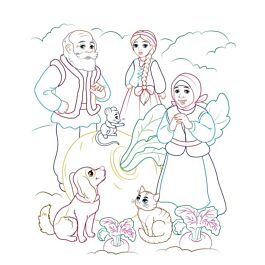Розмальовка 5. Курочка Ряба