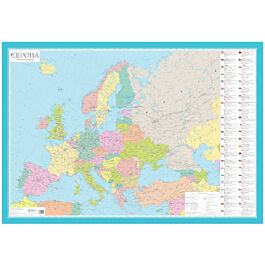 Політична карта. Європа. М-б 1:7 000 000