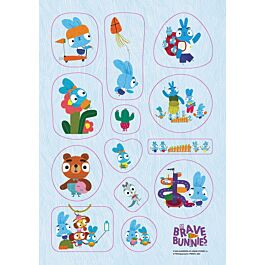 Набір наліпок "Brave Bunnies. Хоробрі зайці. Відважні...