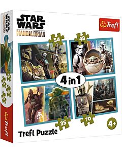 Фото - Пазли 4 в 1 «Зоряні війни. Мандалорець та його світ / Star Wars. Mandalorian