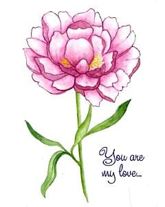 Фото - Листівка «Peonie New» (You are my love...)