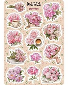 Фото - Стікер лист з наклейками «Peonies»