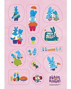 Фото - Набір наліпок «Brave Bunnies. Хоробрі зайці. Дружні займалята»