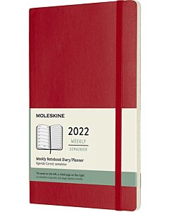 Фото - Щотижневик Moleskine «Weekly / Semainier» 2022 середній / червоний / гнучкий