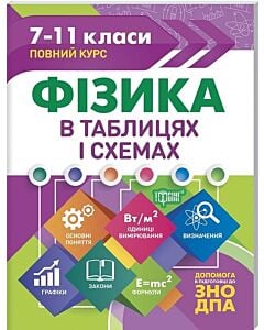Фото - Фізика в таблицях і схемах. 7-11 класи. Допомога в підготовці до ЗНО ДПА