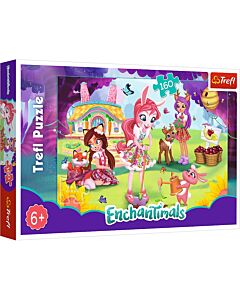 Фото - Пазли 160 «Енчантімалс. Брі, Данесса і Фелісіті у саду / Mattel Enchantimals»