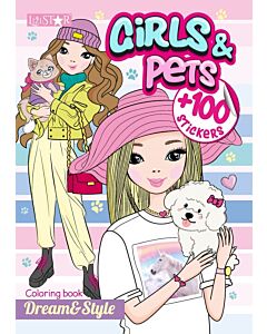 Фото - Розмальовка з наліпками. Dream&Style. Girls&Pets