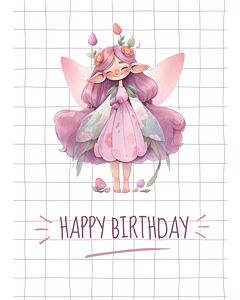 Фото - Листівка «Happy Birthday 7» (рожева фея)