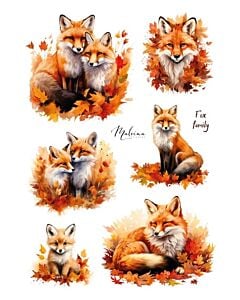 Фото - Аркуш наліпок «Fox family»