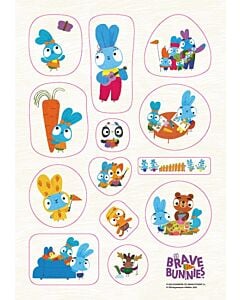 Фото - Набір наліпок «Brave Bunnies. Хоробрі зайці. Невгамовні займалята»