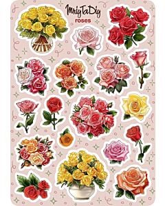 Фото - Стікер лист з наклейками «Roses»