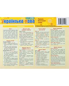 Фото - Картонка-підказка. Українська мова. 5-11 клас
