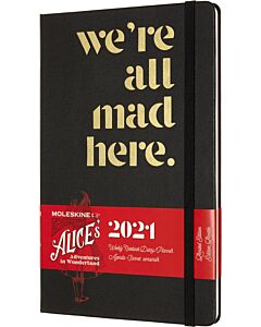 Фото - Щотижневик Moleskine 2021 Alice середній / чорний / твердий