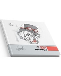 Фото - Блокнот Quadro «Crazy Animals» 80 аркушів, білий блок у лінійку