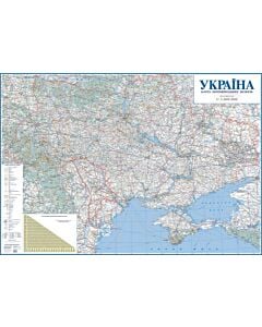 Фото - Карта автомобільних шляхів. Україна. М-б 1:1 000 000 (на картоні, ламінована)