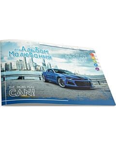 Фото - Альбом для малювання А4 на скобі «Синій автомобіль» (24 аркуші)