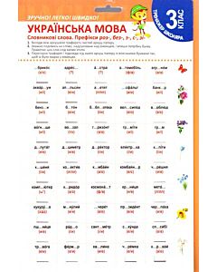 Фото - Тренажер школяра. Українська мова. 3 клас. Словникові слова. Префікси роз-, без-, с-, зі-