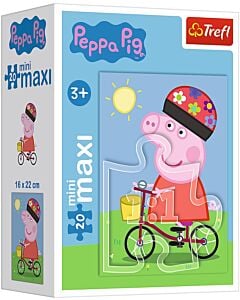 Фото - Пазли 20 mini MAXI «Свинка Пеппа на велосипеді / Peppa Pig»