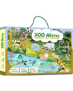 Фото - Навчальна гра з багаторазовими наліпками «ZOO Абетка»