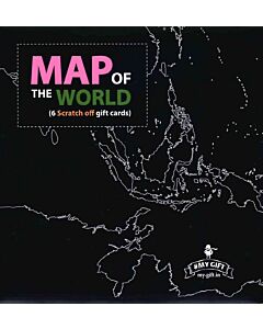 Фото - Набір скретч листівок «Континенти» / Map of the World (6 Scratch off gift cards)