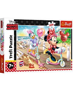 Фото - Пазли 200 «Мишка Мінні з самокатом на пляжі / Disney. Minnie Mouse»