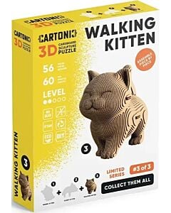 Фото - Картонний конструктор 3D-пазл «Walking Kitten 3/3»