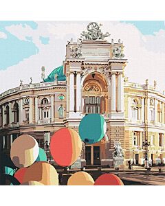 Фото - Набір для розпису за номерами на підрамнику 40*40 см «Перлина біля моря»