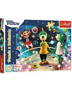Фото - Пазли 100 Glitter «Сім'я Трефлів. На добраніч / The Treflik family»