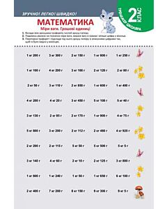 Фото - Тренажер школяра. Математика. 2 клас. Міри ваги. Грошові одиниці