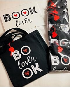 Фото - Торбинка з бавовни «Booklover» (чорна)
