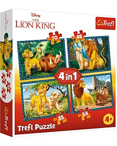 Фото - Пазли 4 в 1 «Король Лев. Пригоди Короля Лева / Disney. The Lion King»