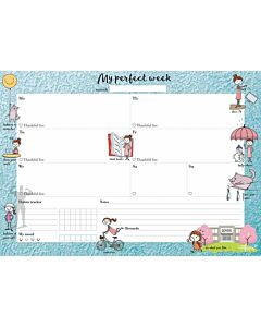 Фото - Щотижневик Weekly "My perfect day" мотивуючий синій