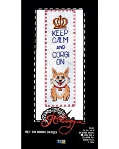 Фото - Набір для вишивки закладинки «Keep Calm and Corgi on»