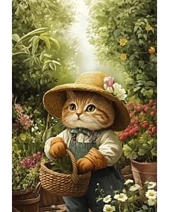 Фото - Листівка «Котик садівник»
