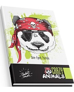 Фото - Блокнот В5 «Crazy Animals» 80 аркушів, білий блок у клітинку