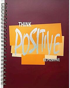Фото - Блокнот на бічній спіралі В5 «Positive» 120 аркушів, білий блок у клітинку