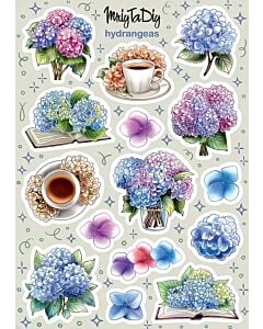 Фото - Стікер лист з наклейками «Hydrangeas»