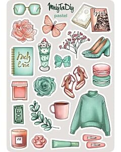 Фото - Стікер лист з наклейками «Pastel»