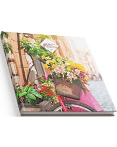 Фото - Блокнот Quadro «Велосипед» 80 аркушів, білий блок у клітинку