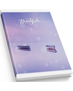 Фото - Блокнот А5 «Beautiful purple» 80 аркушів, білий блок у лінійку