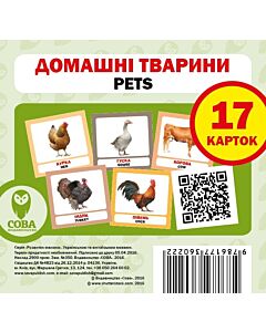 Фото - Навчальний посібник «Домашні тварини / Pets» 17 карток