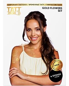 Фото - Тимчасові тату «Gold Flowers Set»