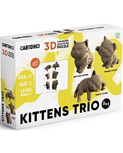 Фото - Картонний конструктор 3D-пазл 3 в 1 «Kittens Trio»