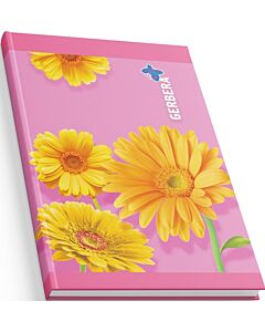 Фото - Блокнот В6 «Gerbera» 80 аркушів, білий блок у клітинку