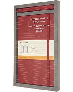 Фото - Набір «Записник Moleskine Classic (середній / лінійка / червоний / твердий) + ручка»