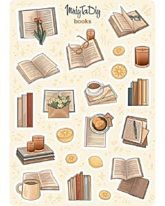 Фото - Стікер лист з наклейками «Books»
