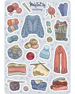 Фото - Стікер лист з наклейками «Knitting»