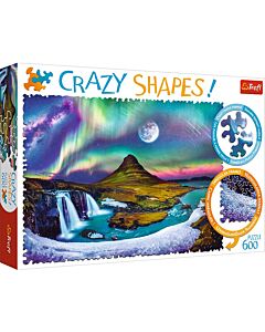 Фото - Пазли 600 Crazy Shapes! «Шалені пазли. Зоряне сяйво над Ісландією»