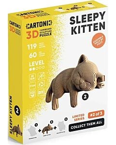 Фото - Картонний конструктор 3D-пазл «Sleepy Kitten 2/3»
