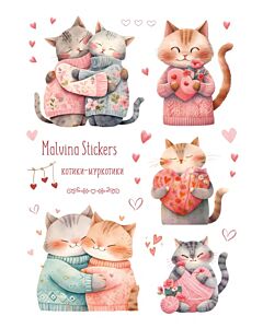 Фото - Аркуш наліпок «Котики-муркотики» 4